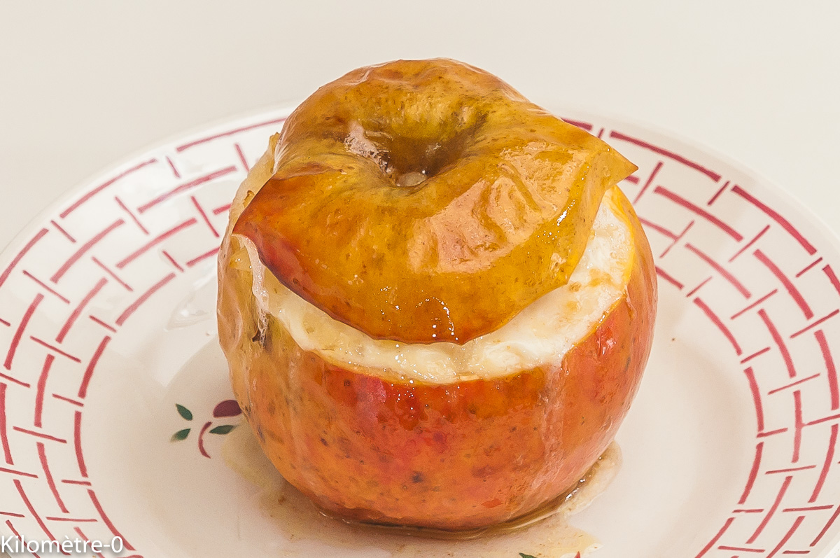 Photo de recette de pomme fourrée, riz au lait de Kilomètre-0, blog de cuisine réalisée à partir de produits locaux et issus de circuits courts
