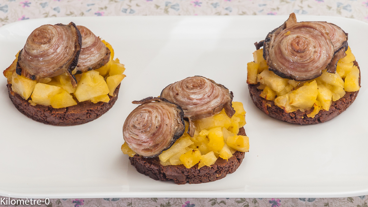 Photo de recette de farz de la Chikolodenn, andouille, pomme de Kilomètre-0, blog de cuisine réalisée à partir de produits locaux et issus de circuits courts