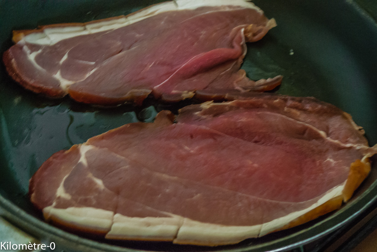 Photo de recette de jambon fumé de Kilomètre-0, blog de cuisine réalisée à partir de produits locaux et issus de circuits courts