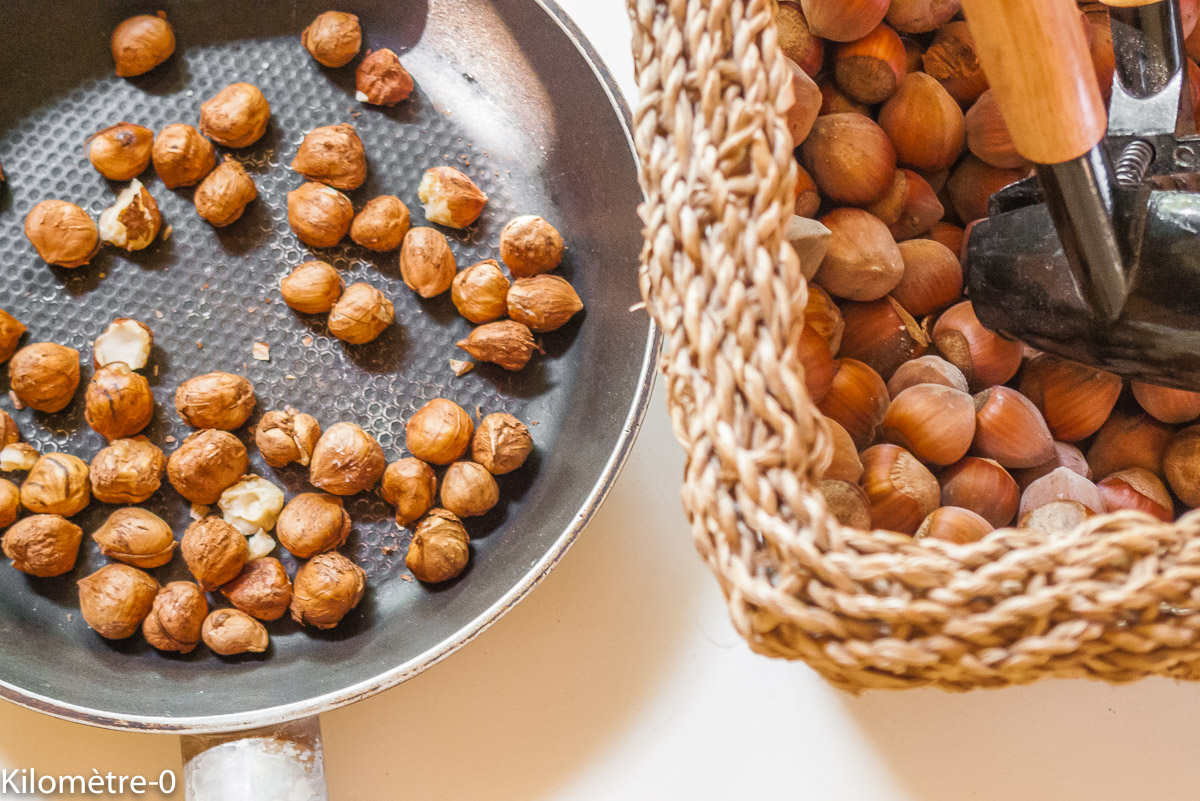 Photo de recette de noisettes, bio de Kilomètre-0, blog de cuisine réalisée à partir de produits locaux et issus de circuits courts