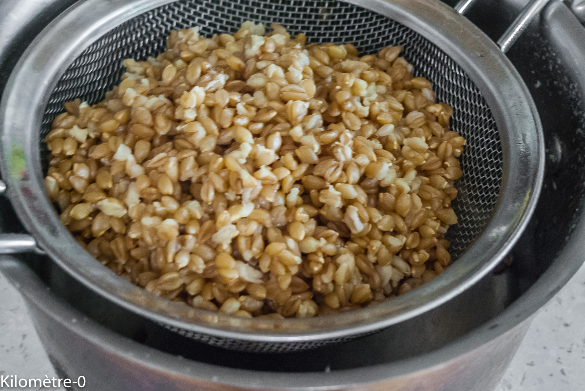 Photo de recette de petit épeautre de Kilomètre-0, blog de cuisine réalisée à partir de produits locaux et issus de circuits courts