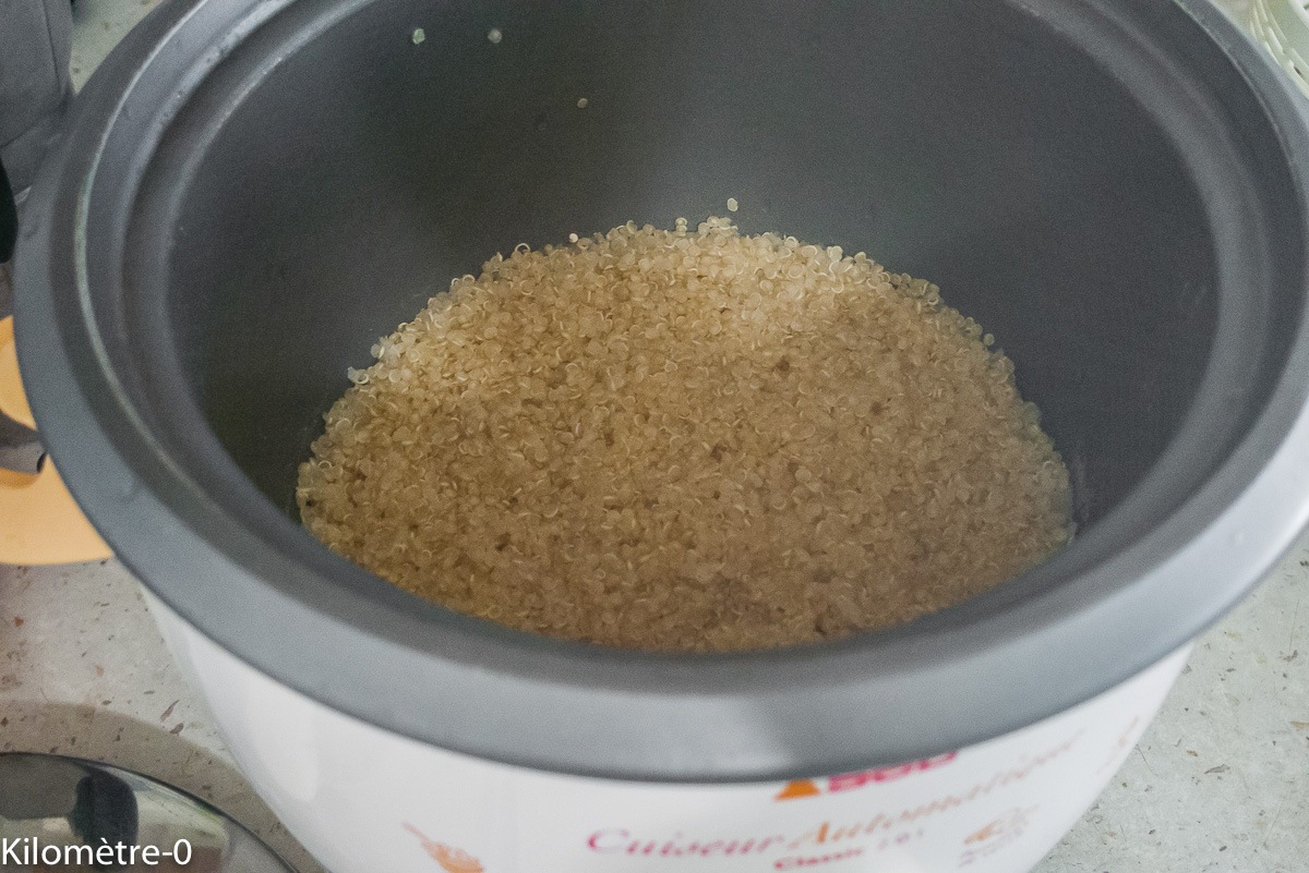 Photo de recette de quinoa de Kilomètre-0, blog de cuisine réalisée à partir de produits locaux et issus de circuits courts