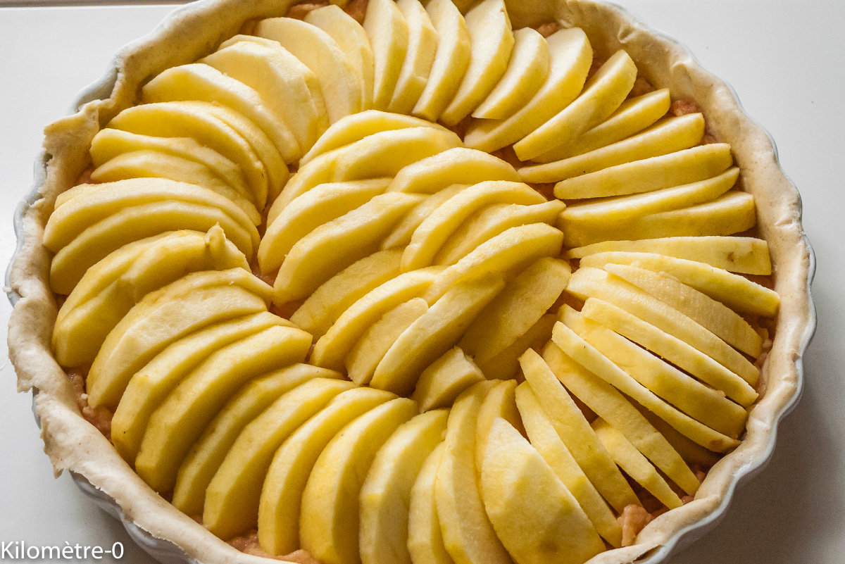 Photo de recette de tarte pommme, coing de Kilomètre-0, blog de cuisine réalisée à partir de produits locaux et issus de circuits courts