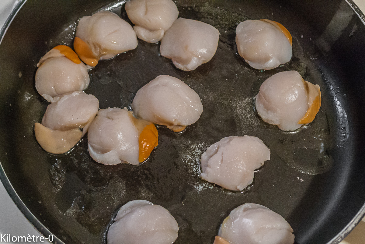 Photo de recette de saint jacques de Kilomètre-0, blog de cuisine réalisée à partir de produits locaux et issus de circuits courts