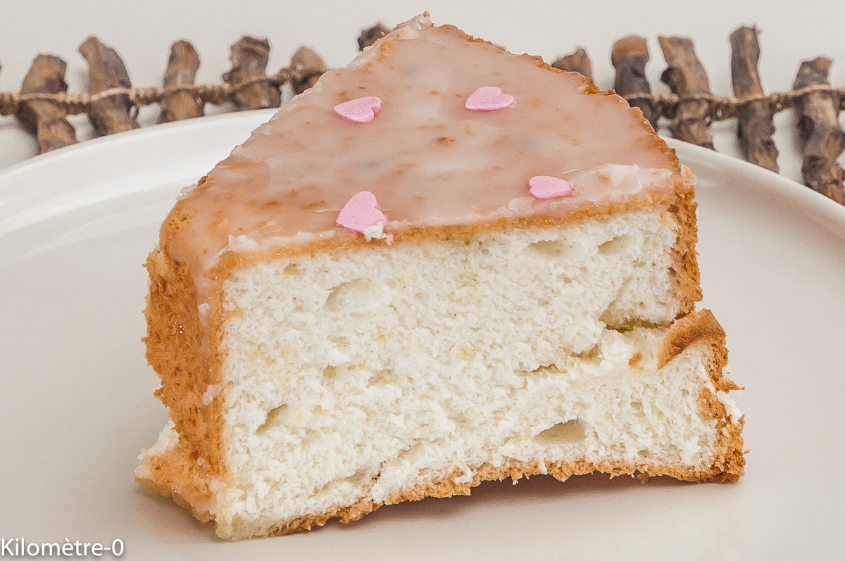 Photo de recette d'angel cake de Kilomètre-0, blog de cuisine réalisée à partir de produits locaux et issus de circuits courts