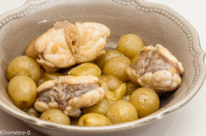 Photo de recette de lotte, raisins de  Kilomètre-0, blog de cuisine réalisée à partir de produits locaux et issus de circuits courts