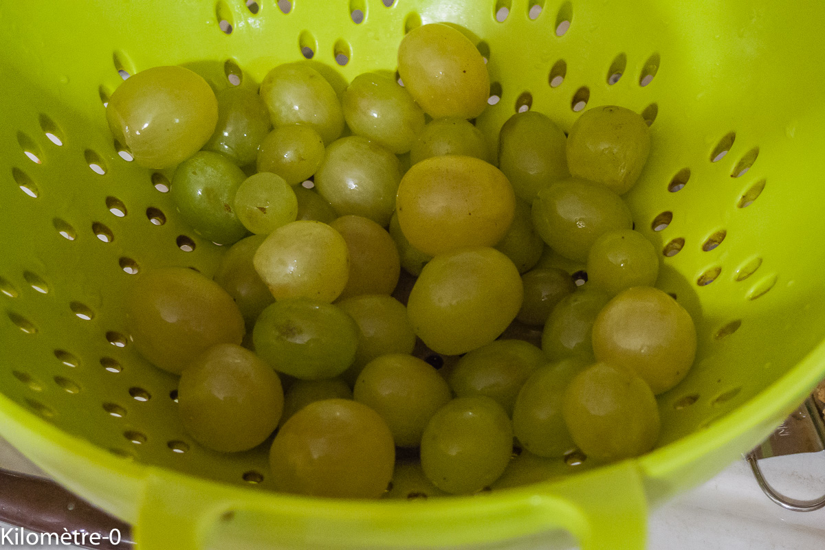 Photo de recette de raisin de Kilomètre-0, blog de cuisine réalisée à partir de produits locaux et issus de circuits courts