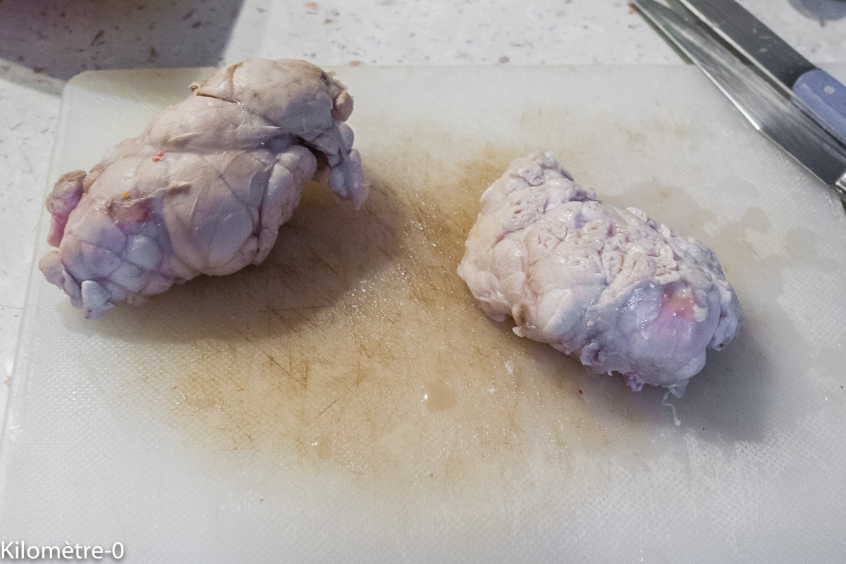 Photo de recette de ris de veau de Kilomètre-0, blog de cuisine réalisée à partir de produits locaux et issus de circuits courts