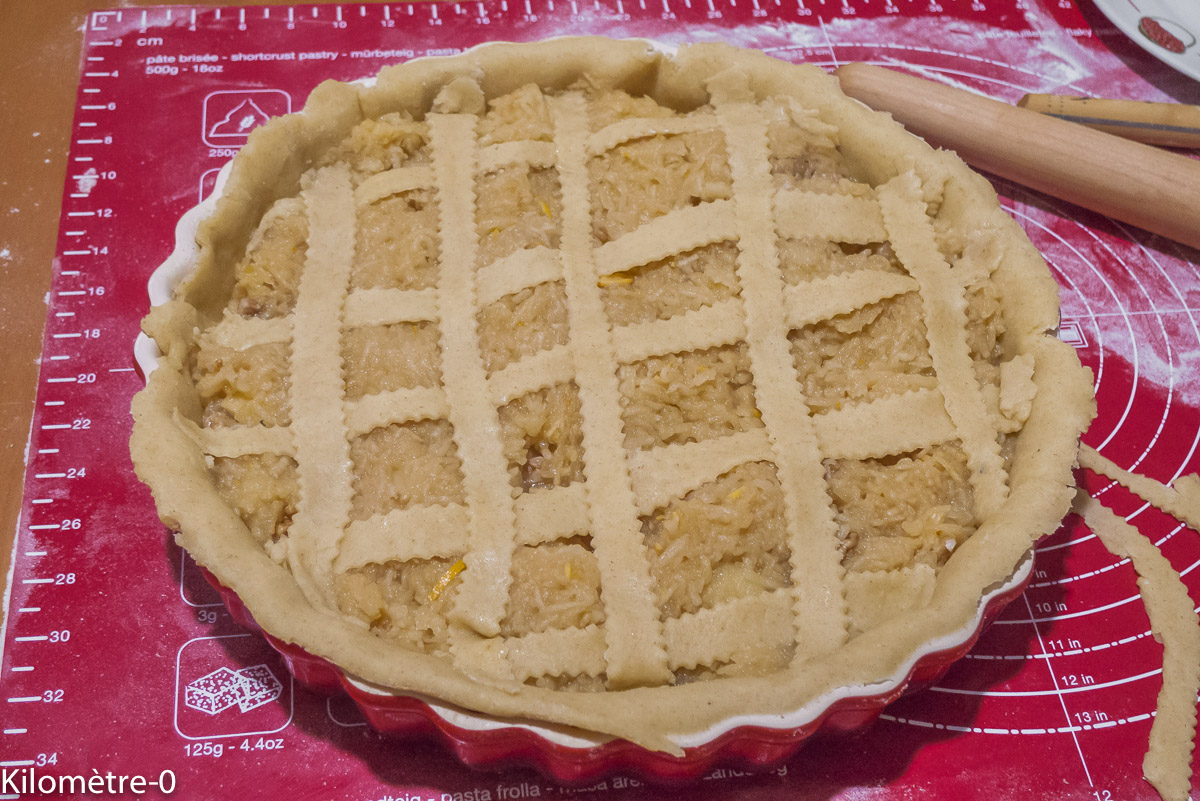 Photo de recette de tarte pommes bio de Kilomètre-0, blog de cuisine réalisée à partir de produits locaux et issus de circuits courts