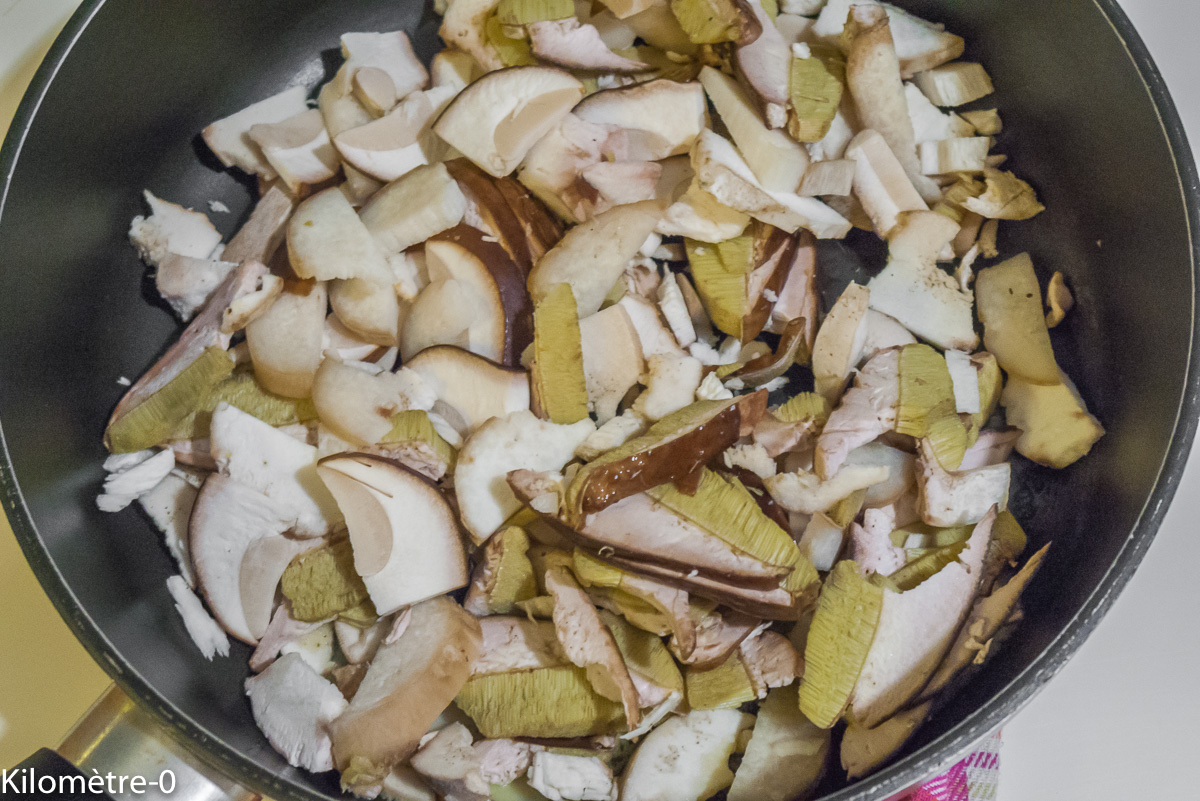 Photo de recette de cèpes de Kilomètre-0, blog de cuisine réalisée à partir de produits locaux et issus de circuits courts