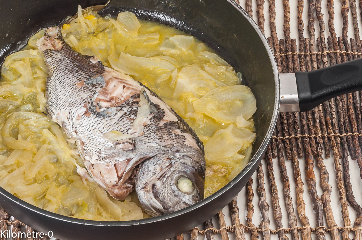 Photo de recette de daurade, fenouil de Kilomètre-0, blog de cuisine réalisée à partir de produits locaux et issus de circuits courts