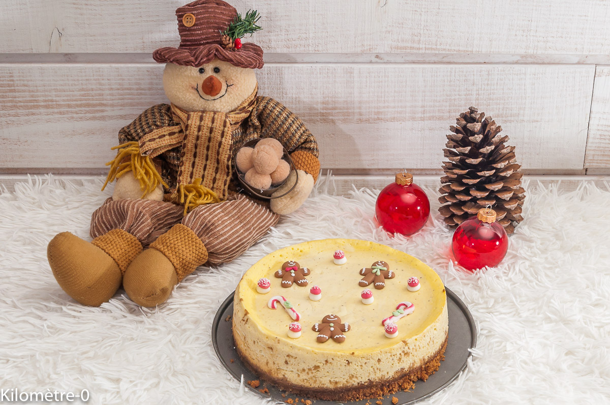 Photo de recette de cheesecake, Noël, spéculoos, fromage grec de Kilomètre-0, blog de cuisine réalisée à partir de produits locaux et issus de circuits courts
