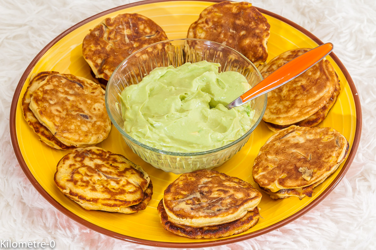 Photo de recette de blinis, maïs, oignons de Kilomètre-0, blog de cuisine réalisée à partir de produits locaux et issus de circuits courts
