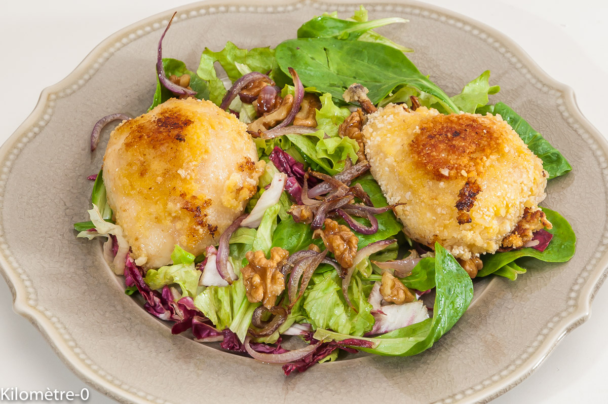 Photo de recette de salade, poires, parmesan de Kilomètre-0, blog de cuisine réalisée à partir de produits locaux et issus de circuits courts