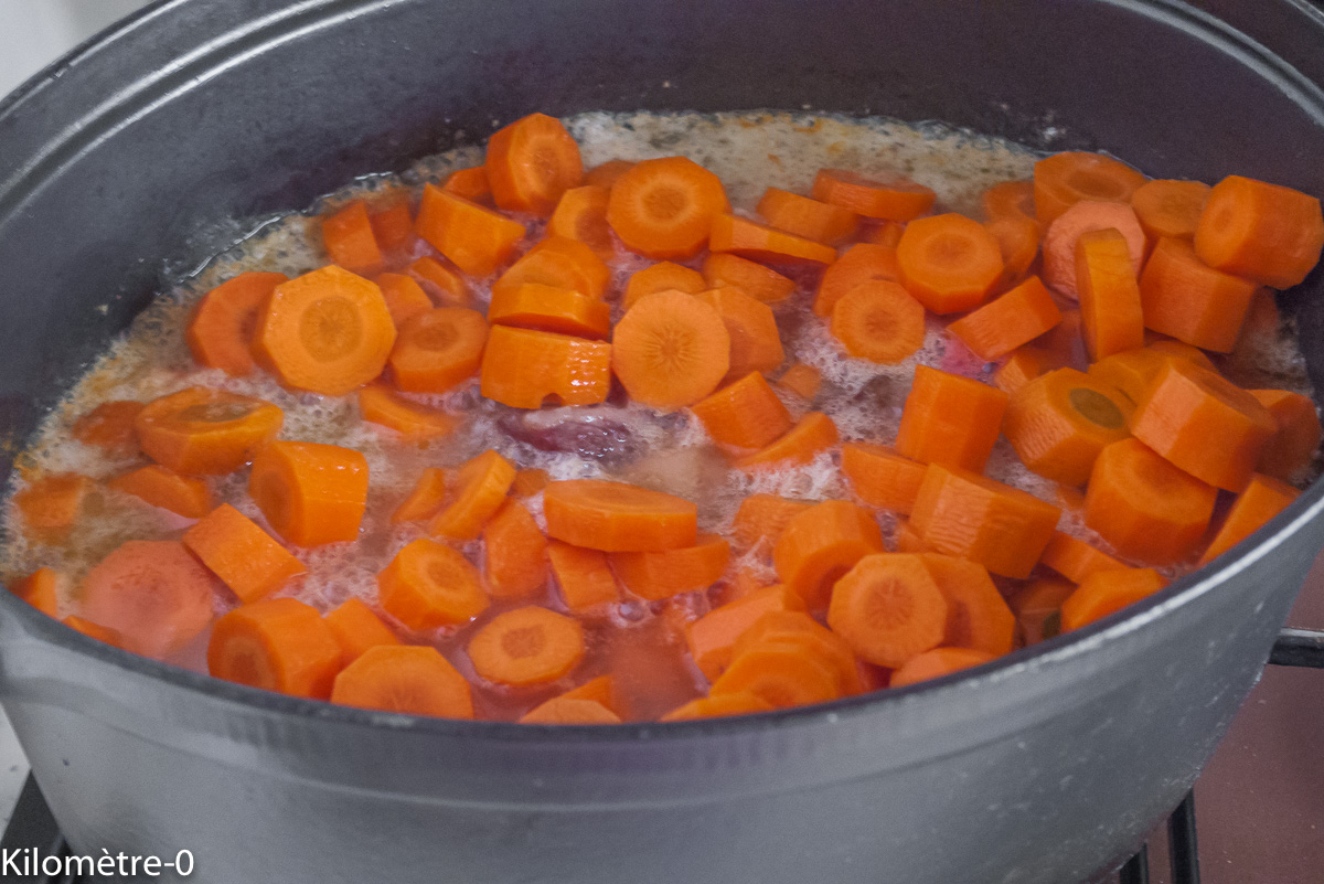 Photo de recette de echine de porc, cidre, carotte de Kilomètre-0, blog de cuisine réalisée à partir de produits locaux et issus de circuits courts