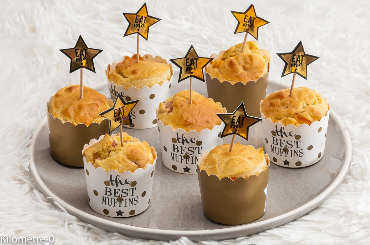 Photo de recette de muffin salé, apéro, Noël de Kilomètre-0, blog de cuisine réalisée à partir de produits locaux et issus de circuits courts