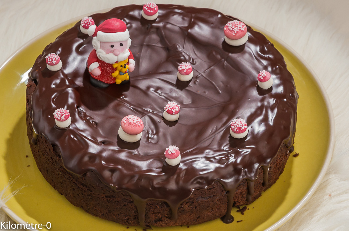 Photo de recette de gâteau, Noël, chocolat, facile de Kilomètre-0, blog de cuisine réalisée à partir de produits locaux et issus de circuits courts
