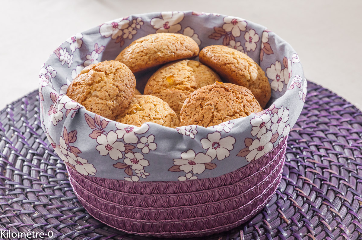 Photo de recette de cookies, orange, miel de Kilomètre-0, blog de cuisine réalisée à partir de produits locaux et issus de circuits courts