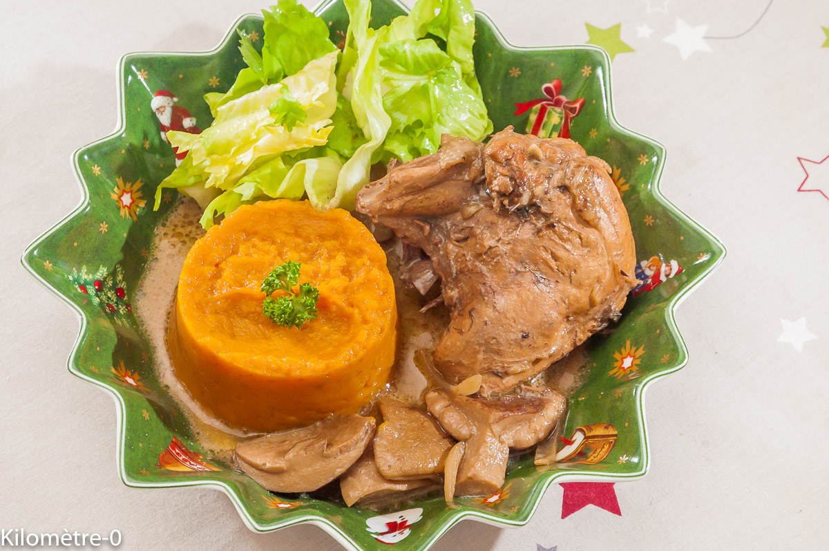 Photo de recette de gibier, cidre, faisan, patate douce, cèpes de Kilomètre-0, blog de cuisine réalisée à partir de produits locaux et issus de circuits courts