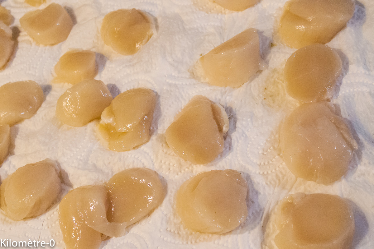 Photo de recette de saint jacques de Kilomètre-0, blog de cuisine réalisée à partir de produits locaux et issus de circuits courts
