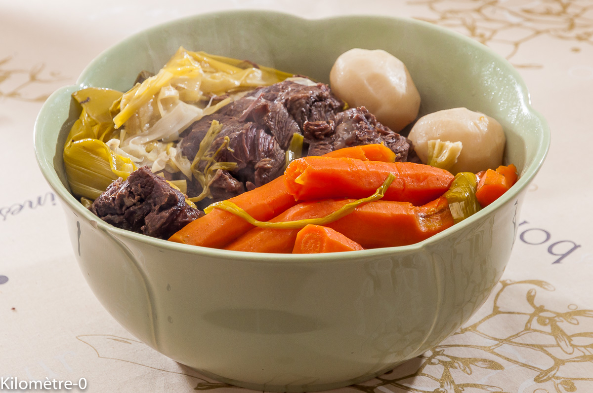 Photo de recette de joue de boeuf, pot au feu de Kilomètre-0, blog de cuisine réalisée à partir de produits locaux et issus de circuits courts
