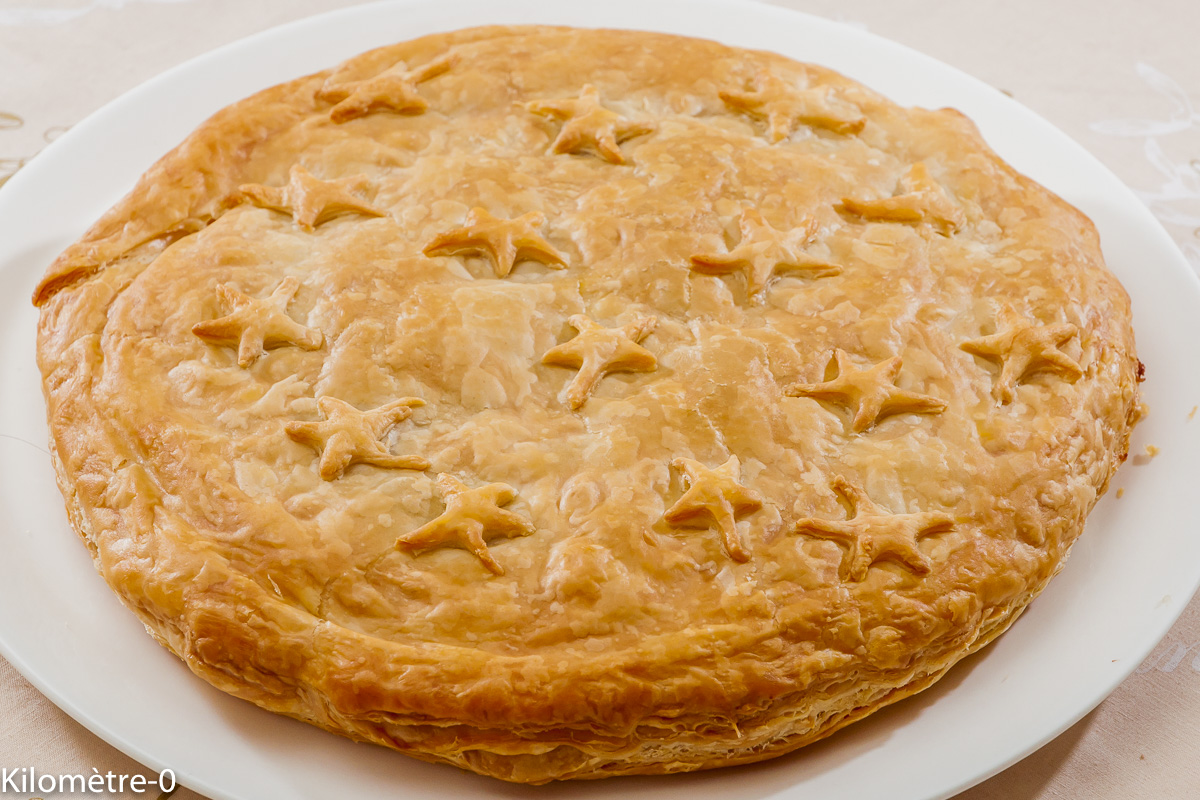 Photo de recette de galette des rois poires chocolat de Kilomètre-0, blog de cuisine réalisée à partir de produits locaux et issus de circuits courts