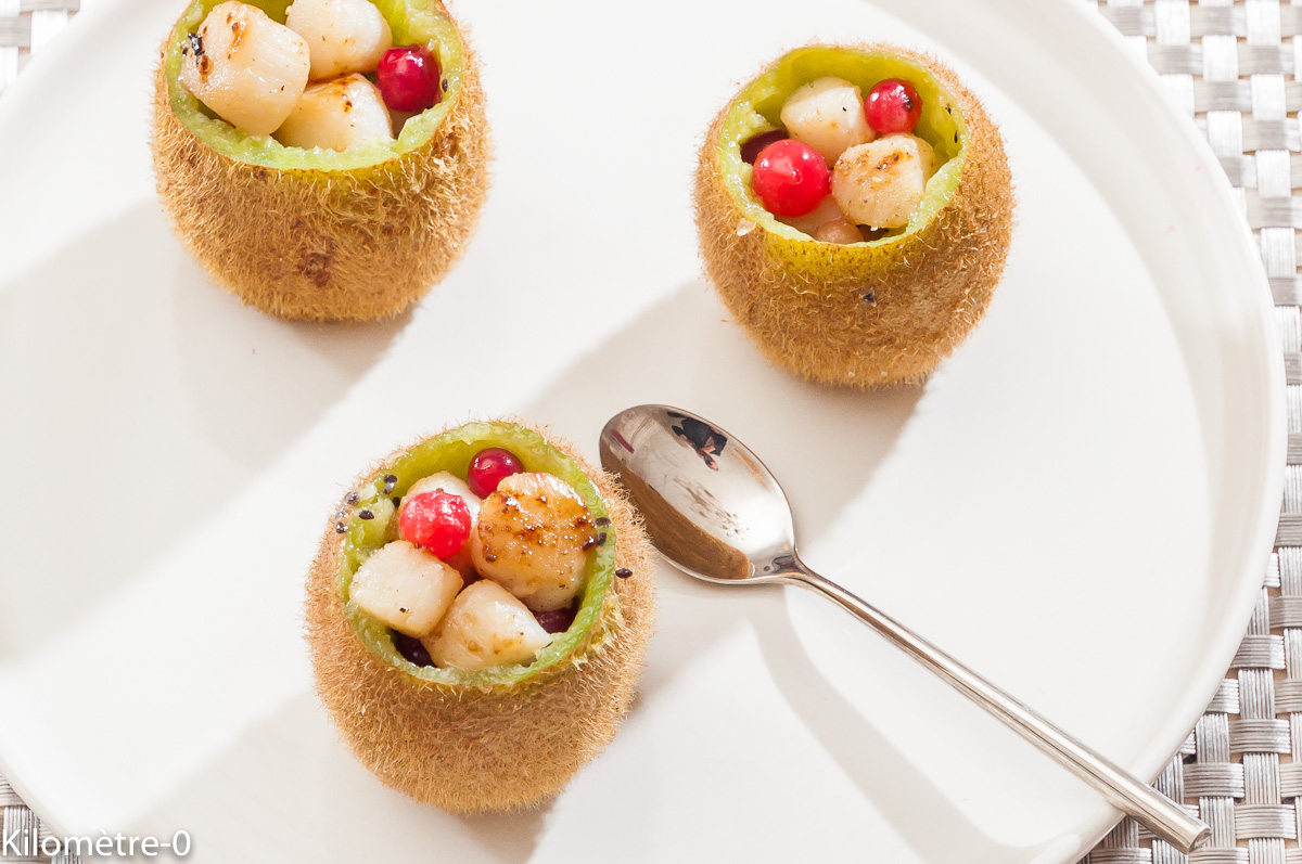 Photo de recette de kiwis, apéro, facile de Kilomètre-0, blog de cuisine réalisée à partir de produits locaux et issus de circuits courts