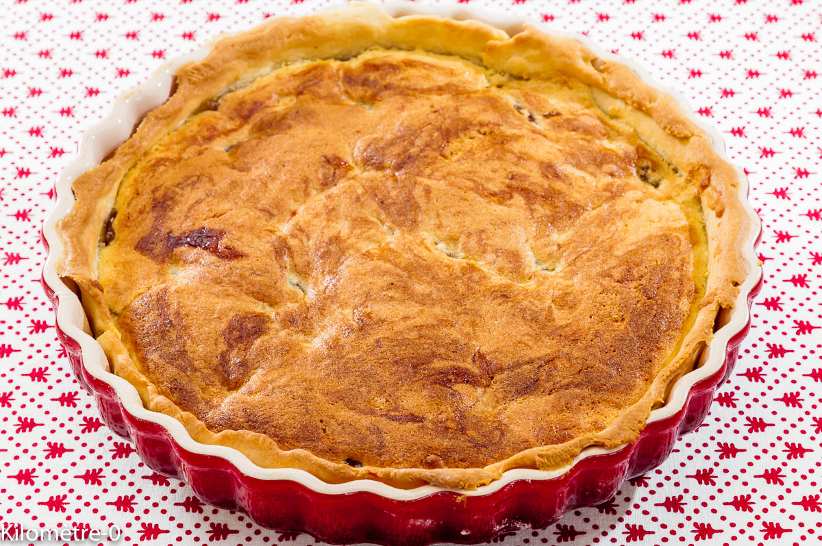 Photo de recette de tarte aux amandes, confiture, facile de Kilomètre-0, blog de cuisine réalisée à partir de produits locaux et issus de circuits courts