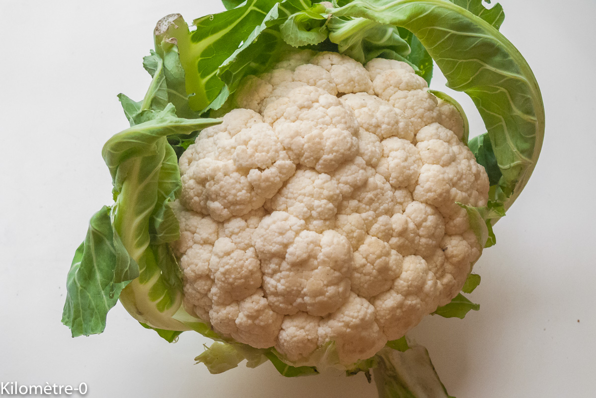 Photo de recette de chou fleur de Kilomètre-0, blog de cuisine réalisée à partir de produits locaux et issus de circuits courts