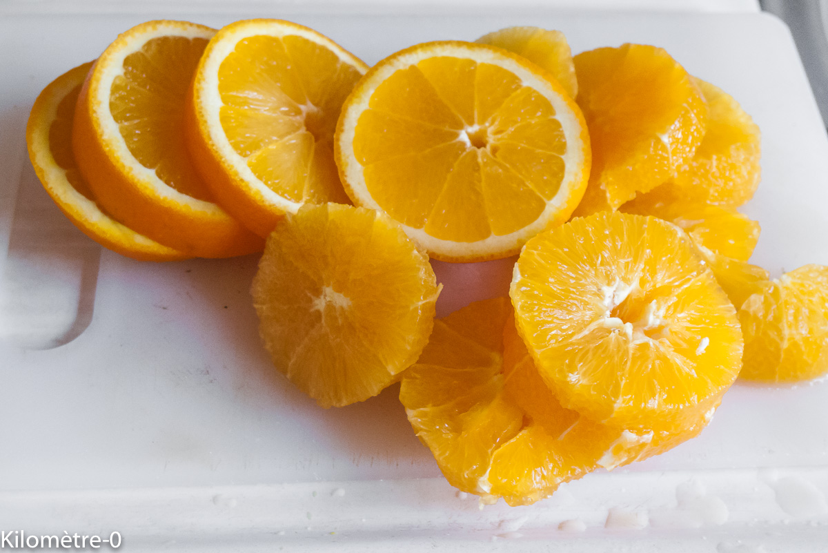 Photo de recette d'oranges de Kilomètre-0, blog de cuisine réalisée à partir de produits locaux et issus de circuits courts