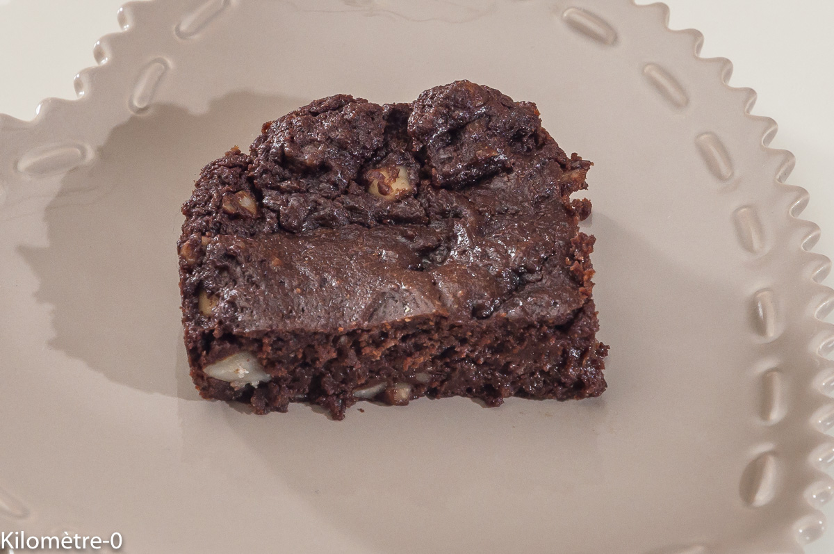 Photo de recette de brownies facile, léger de  Kilomètre-0, blog de cuisine réalisée à partir de produits locaux et issus de circuits courts