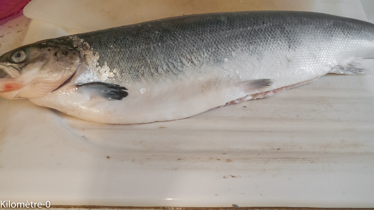 Photo de recette de saumon de Kilomètre-0, blog de cuisine réalisée à partir de produits locaux et issus de circuits courts