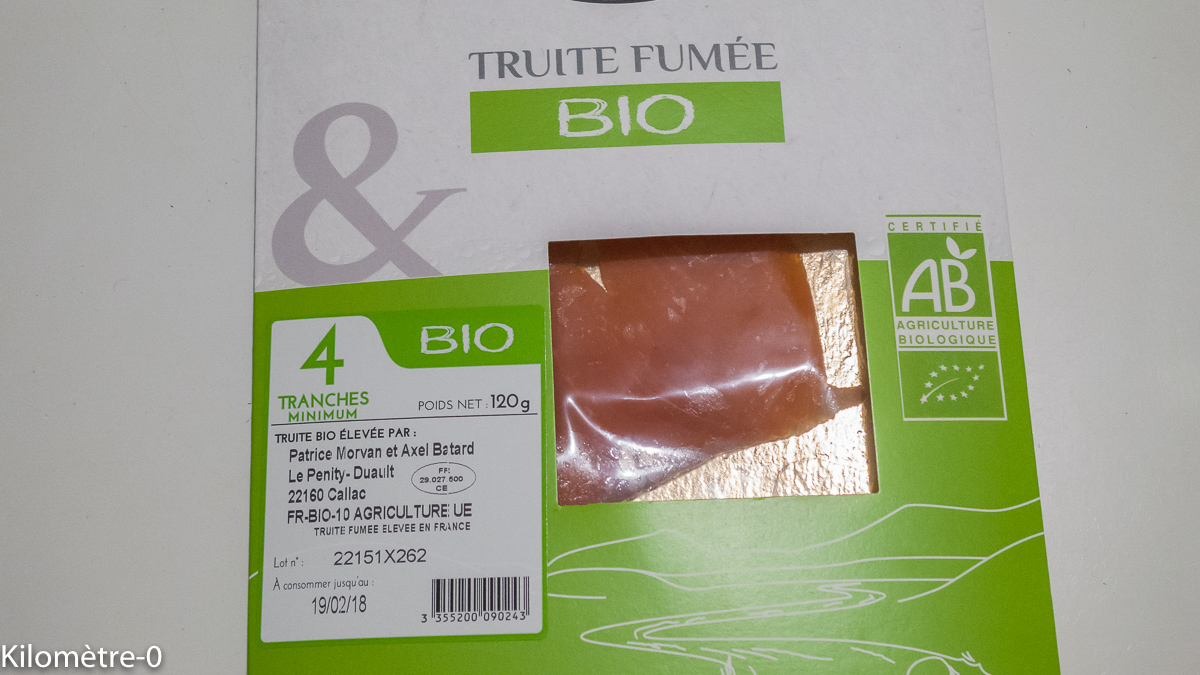 Photo de recette de truite fumée Kilomètre-0, blog de cuisine réalisée à partir de produits locaux et issus de circuits courts