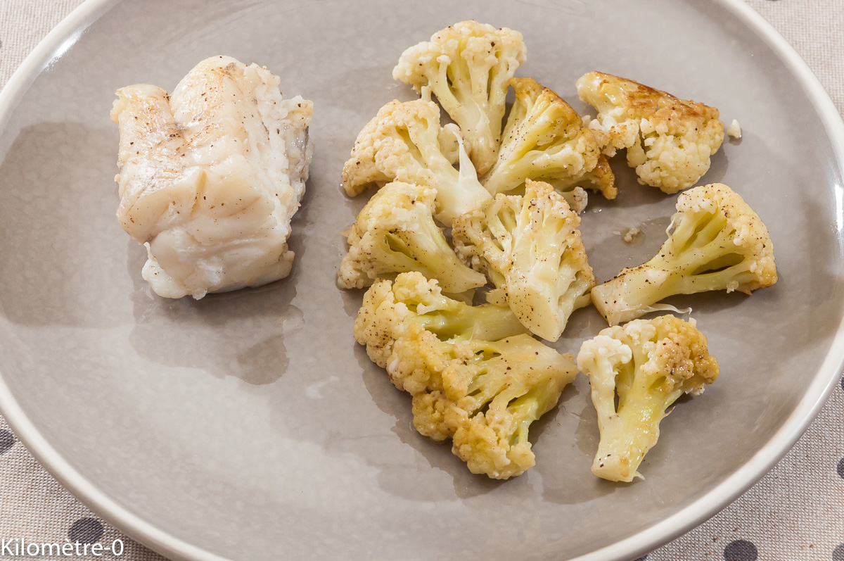 Photo de recette de lotte légère, facile de Kilomètre-0, blog de cuisine réalisée à partir de produits locaux et issus de circuits courts