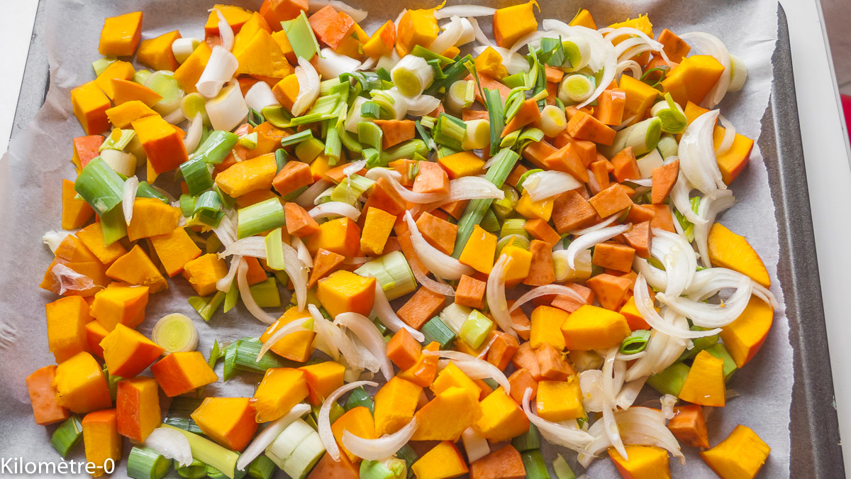 Photo de recette de légumes cuits au four de Kilomètre-0, blog de cuisine réalisée à partir de produits locaux et issus de circuits courts