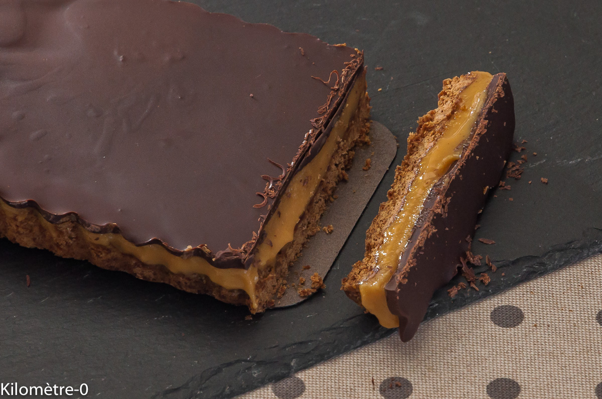 Photo de recette de twix maison de Kilomètre-0, blog de cuisine réalisée à partir de produits locaux et issus de circuits courts
