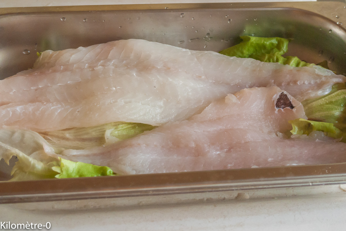 Photo de recette de poisson au four vapeur de Kilomètre-0, blog de cuisine réalisée à partir de produits locaux et issus de circuits courts