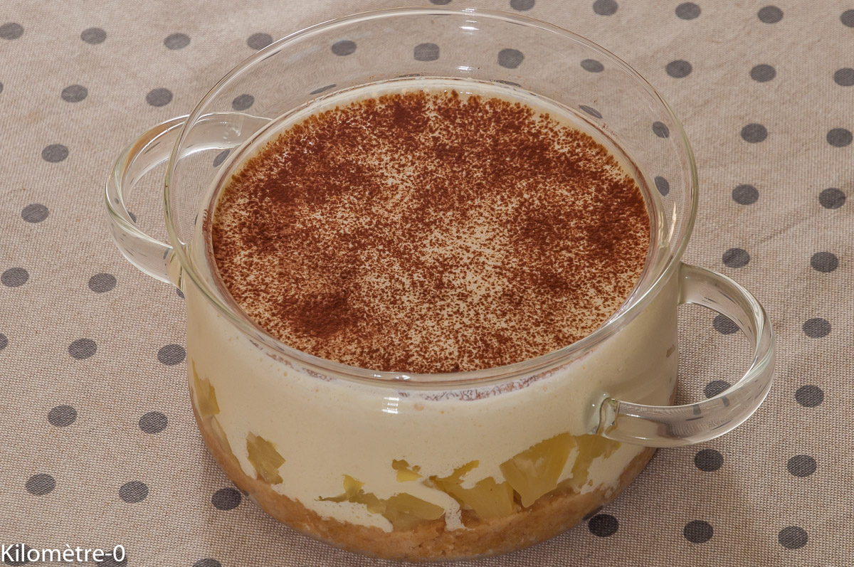 Photo de recette de mascarpone, tiramisu, ananas, facile, Kilomètre-0, blog de cuisine réalisée à partir de produits locaux et issus de circuits courts