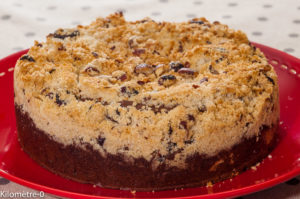 Photo de recette de  crumbcake, gourmand, gâteau, dessert,  facile Kilomètre-0, blog de cuisine réalisée à partir de produits locaux et issus de circuits courts