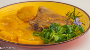 Photo de recette de côte de veau à l'orange, facile, rapide de  Kilomètre-0, blog de cuisine réalisée à partir de produits locaux et issus de circuits courts