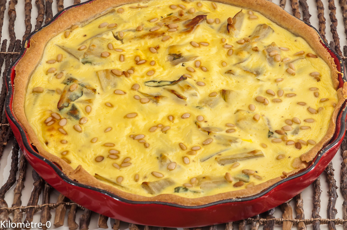 Photo de recette de tarte, quiche, blettes, bettes, cardes de Kilomètre-0, blog de cuisine réalisée à partir de produits locaux et issus de circuits courts