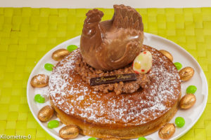 Photo de recette de gâteau, dessert, café facile, Pâques, chocolat, moulage, poule,  de Kilomètre-0, blog de cuisine réalisée à partir de produits locaux et issus de circuits courts
