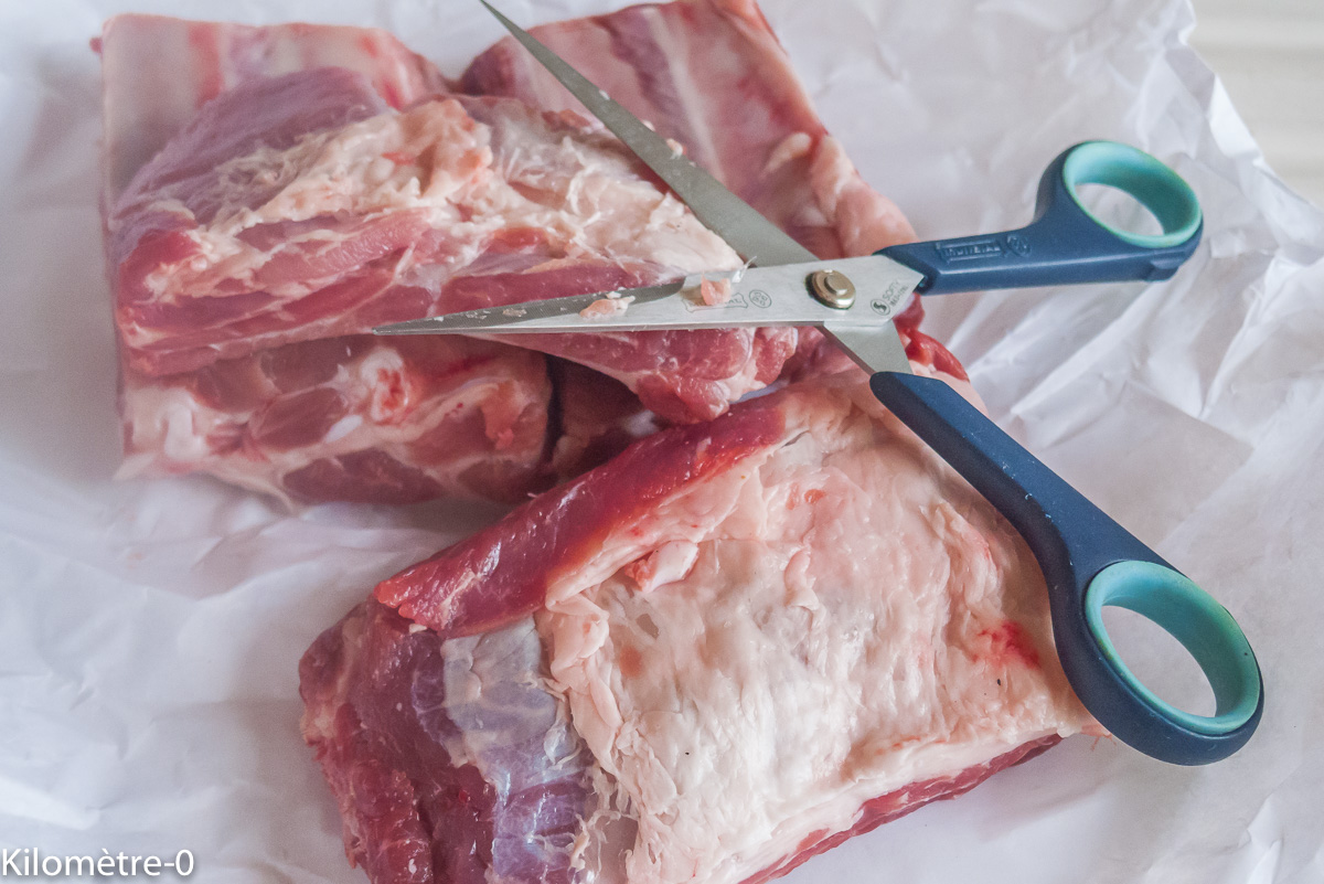 Photo de recette de travers de porcs, spare ribs, facile de Kilomètre-0, blog de cuisine réalisée à partir de produits locaux et issus de circuits courts