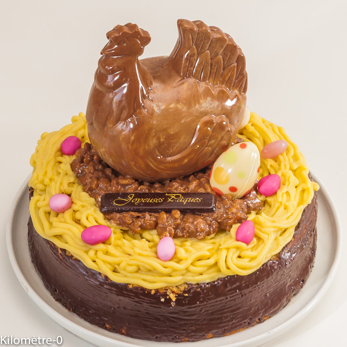 Photo de recette de gâteau facile de Pâques de Kilomètre-0, blog de cuisine réalisée à partir de produits locaux et issus de circuits courts