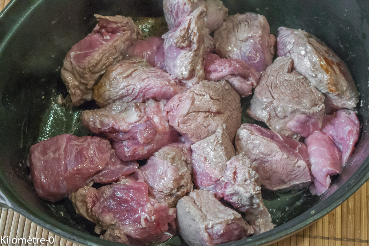 Photo de recette de veau bio de Kilomètre-0, blog de cuisine réalisée à partir de produits locaux et issus de circuits courts
