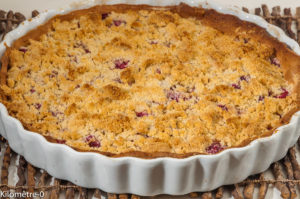 Photo de recette de tarte, crumble, framboises, fruits rouges, facile de  Kilomètre-0, blog de cuisine réalisée à partir de produits locaux et issus de circuits courts