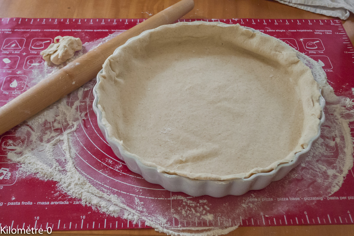 Photo de recette de pâte brisée très facile de Kilomètre-0, blog de cuisine réalisée à partir de produits locaux et issus de circuits courts