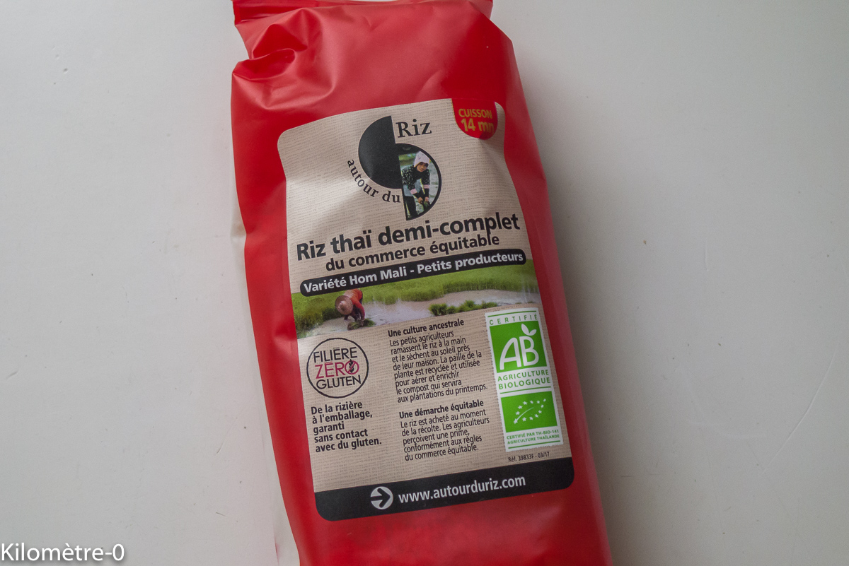 Photo de recette de riz bio de Kilomètre-0, blog de cuisine réalisée à partir de produits locaux et issus de circuits courts