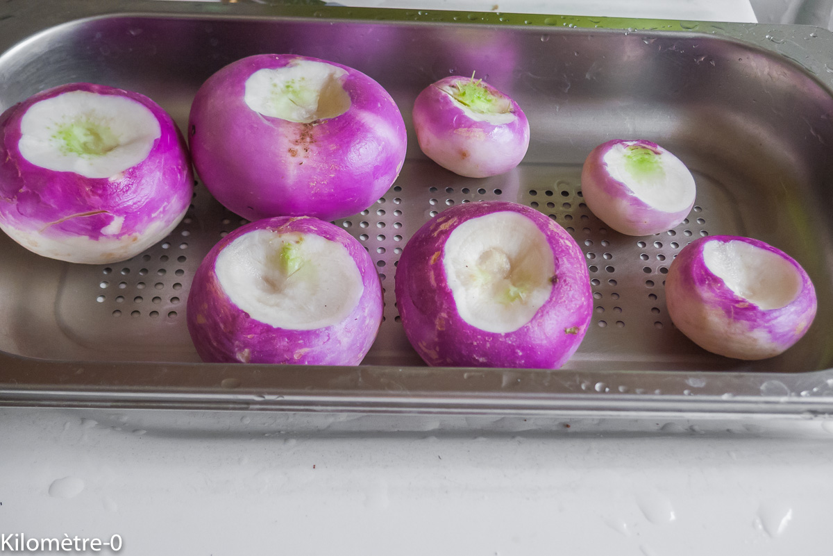 Photo de recette de navets, four vapeur de Kilomètre-0, blog de cuisine réalisée à partir de produits locaux et issus de circuits courts