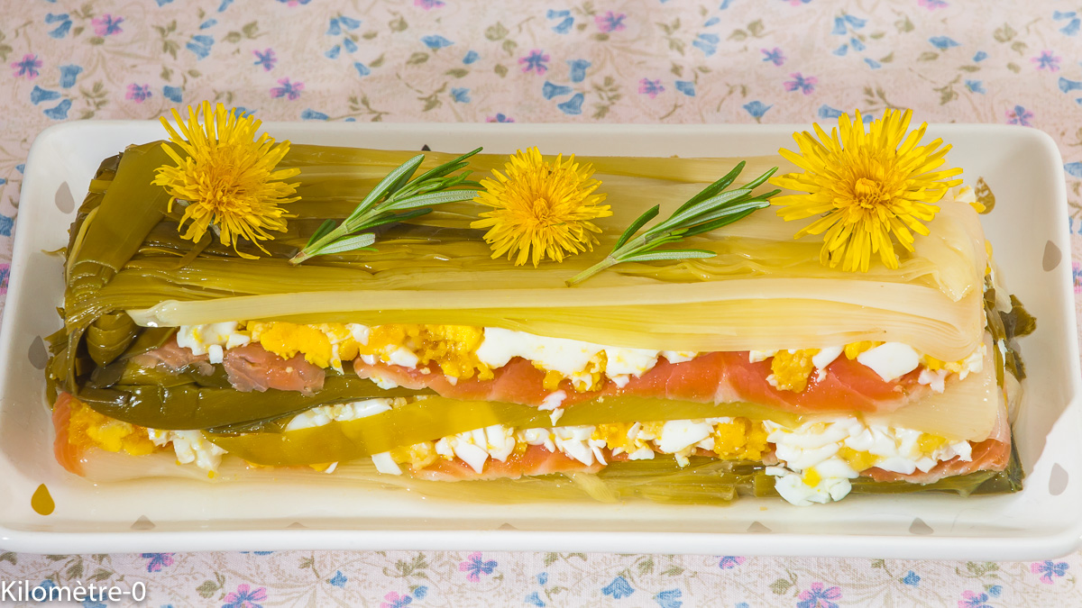 Photo de recette de terrine, facile, rapide, légumes, oeufs, saumon, bio de Kilomètre-0, blog de cuisine réalisée à partir de produits locaux et issus de circuits courts
